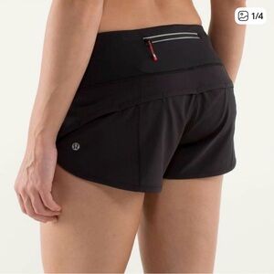 lululemon Women's Speed Shorts Black- Size 6